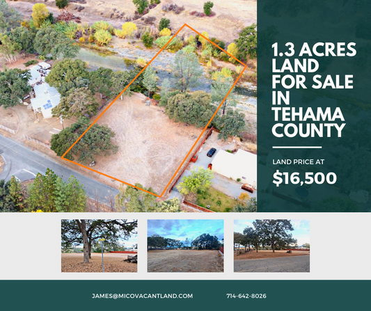 1.3 Acres Land For Sale in Tehama County