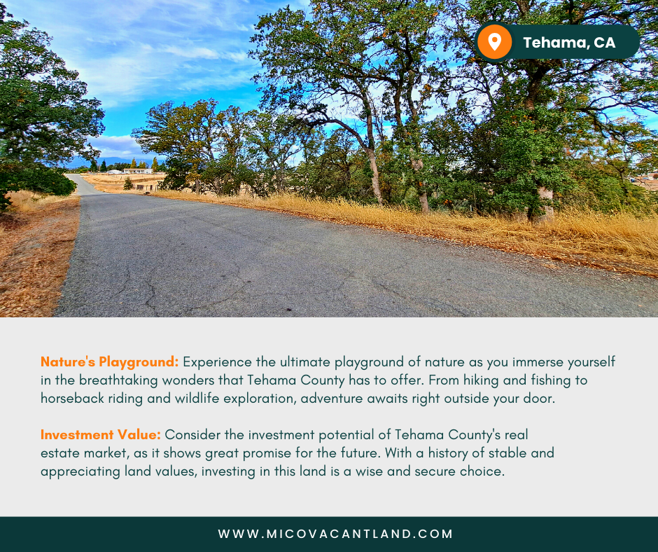 Amazing 1.26 Acres of Land for Sale in Tehama County