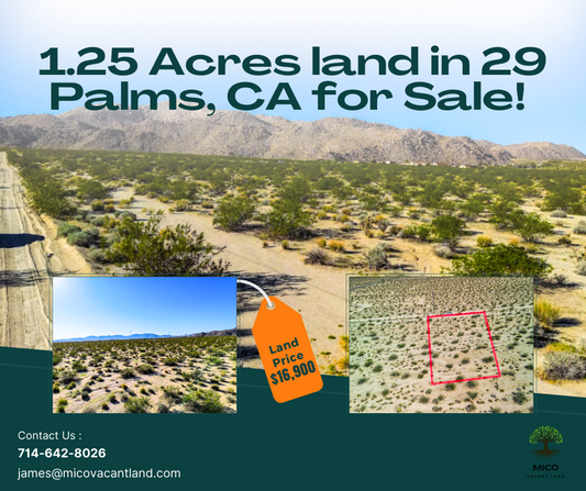 Invest in Your Future: 1.25-acre Vacant Land in 29 Palms, CA for Sale!
