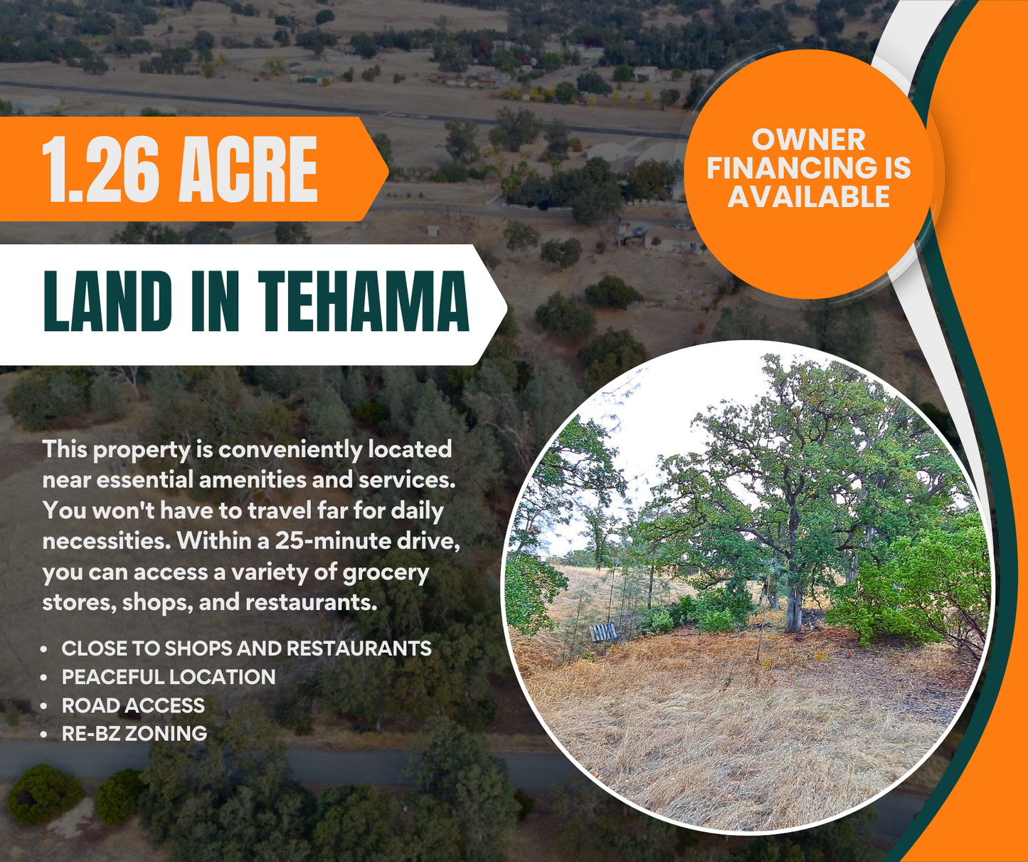 Amazing 1.26 Acres of Land for Sale in Tehama County