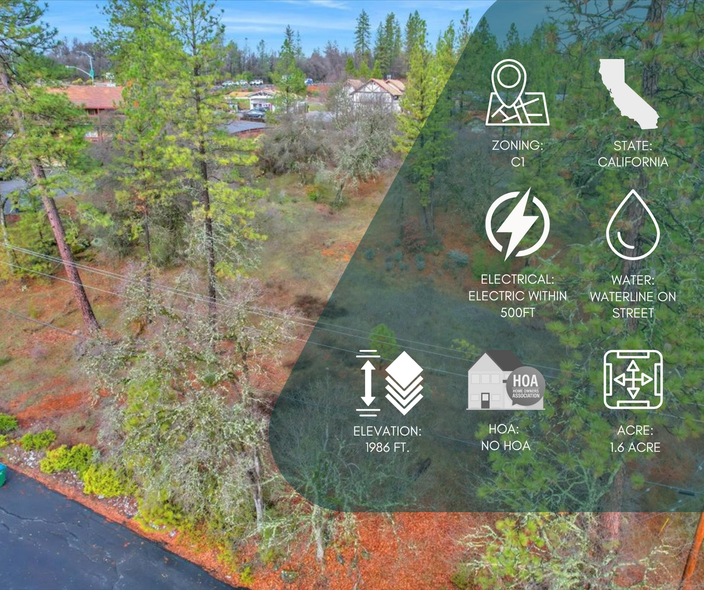 Prime Commercial Land: 1.6 Acres in Alta Sierra Grass Valley, CA