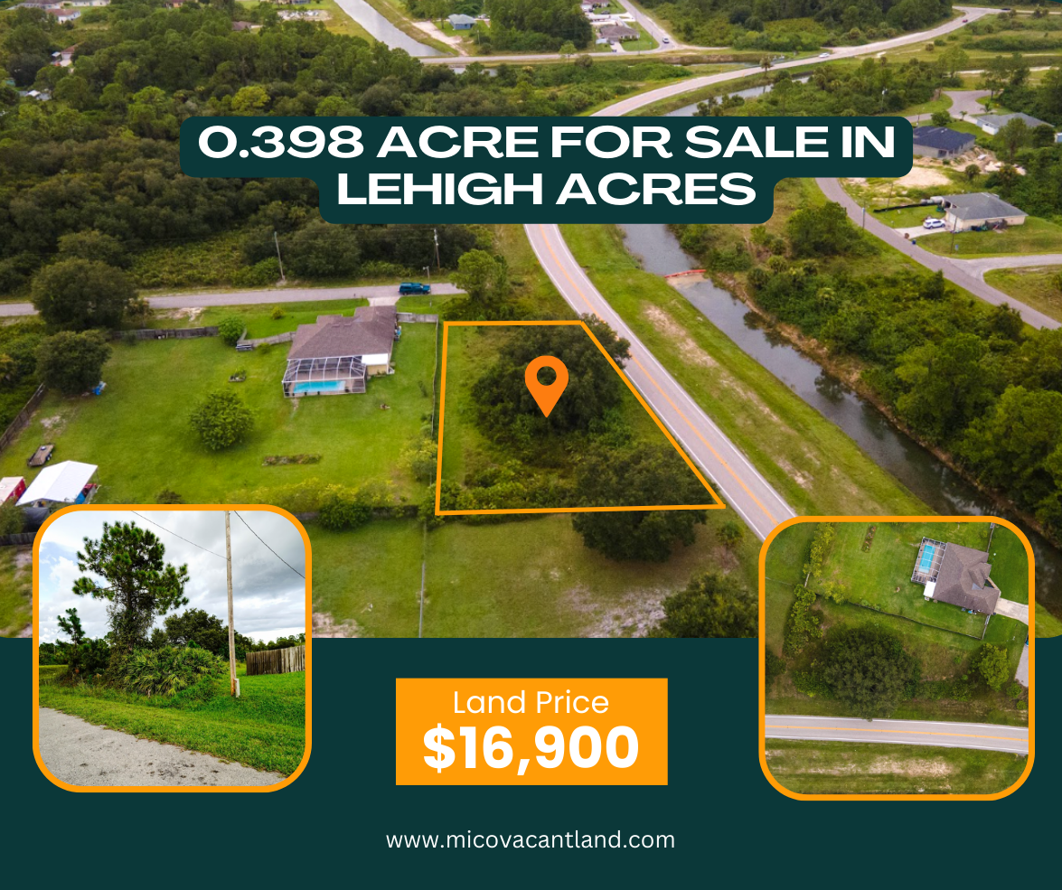 Amazing 0.398 Acre Corner Lot Available for Sale in Lehigh Acres, Florida!