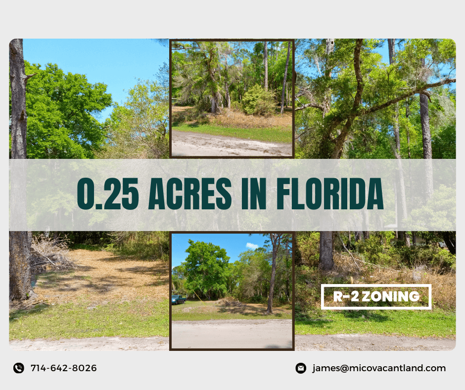 Exceptional 0.25 Acre Land with R-2 Zoning