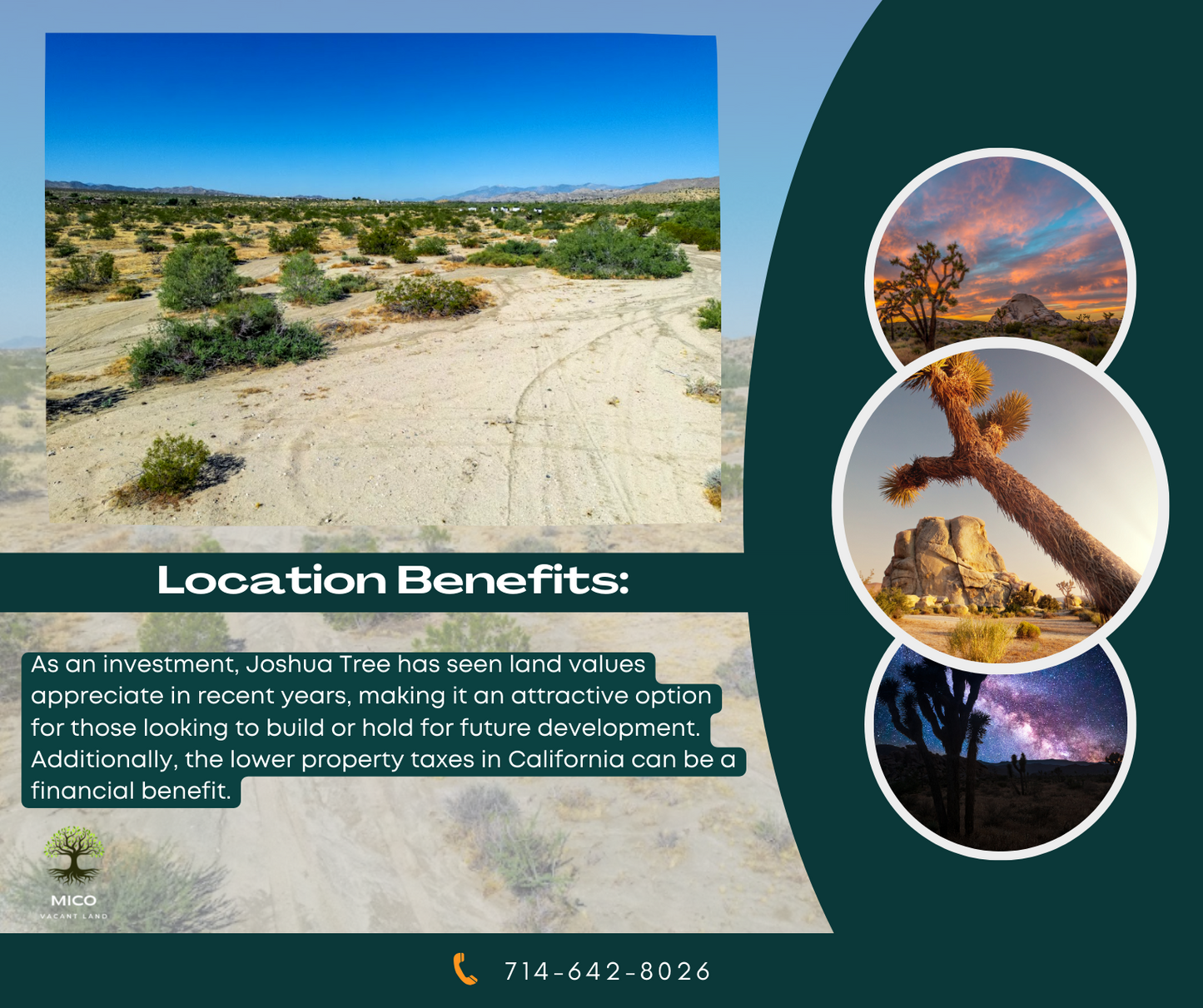 Incredible 1.53-acre Vacant Land in Joshua Tree, CA for Sale!