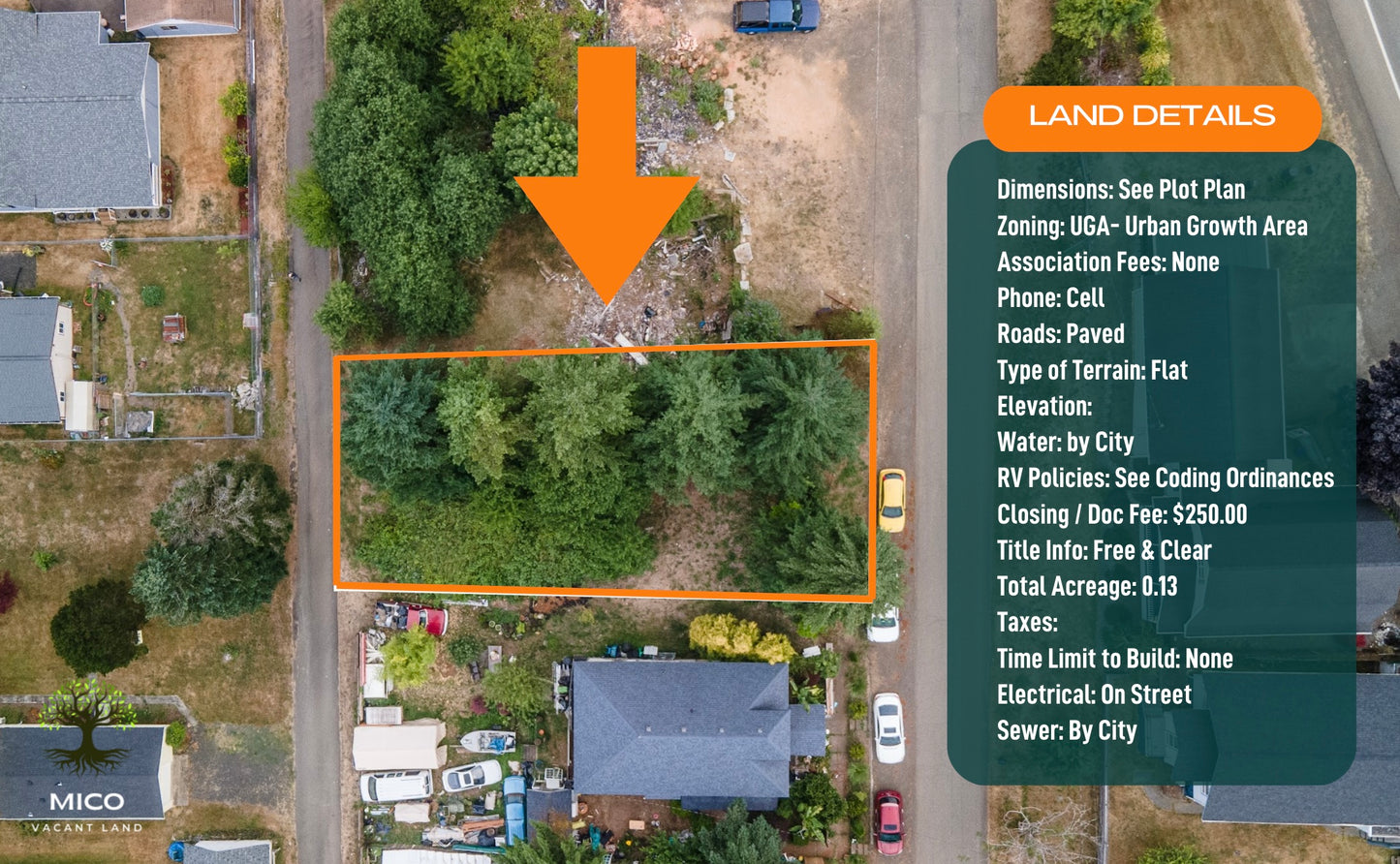 0.13 Acres of Vacant Residential Land for Sale in Raymond Washington